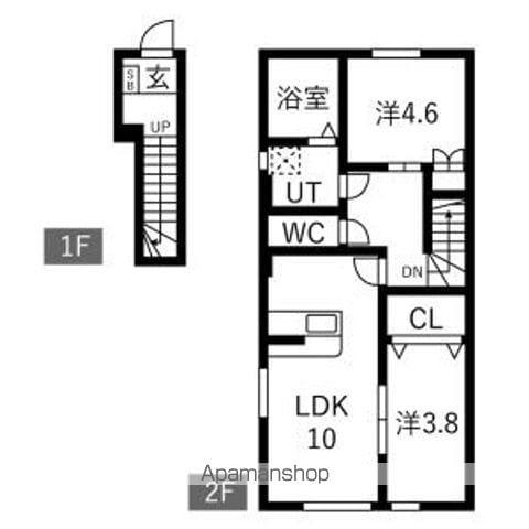東根BASE358(1LDK/2階)の間取り写真
