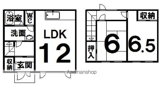 細川1棟2戸(2LDK)の間取り写真