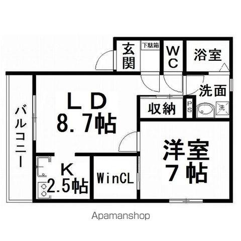 ラピュタルーチェ(1LDK/1階)の間取り写真