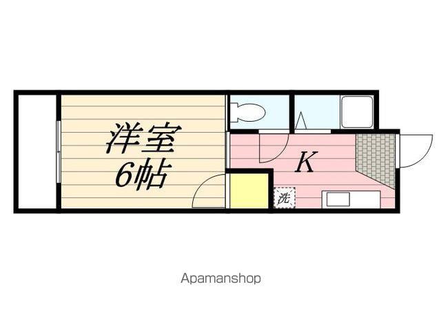 フォーサイト上津RⅡ(1K/2階)の間取り写真
