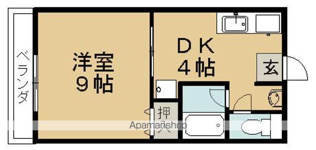 桐の木ハイツ(1DK/1階)の間取り写真