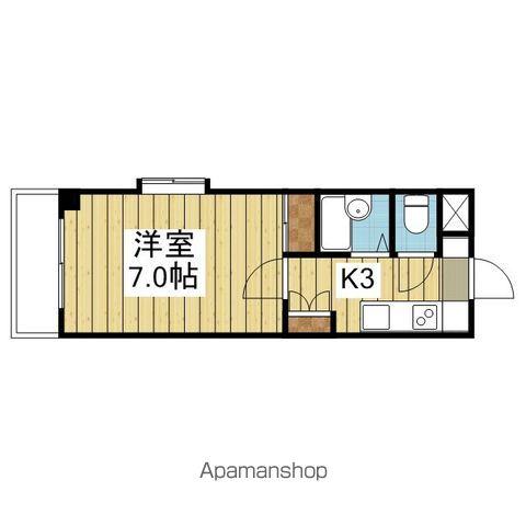 ジョイフル第3今市(1K/7階)の間取り写真