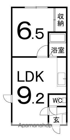 HEIGHTS POEM(1LDK/2階)の間取り写真