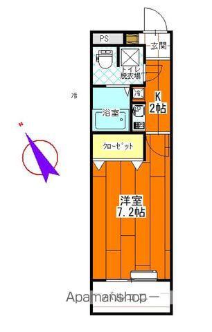 SUNRISE21(1K/2階)の間取り写真