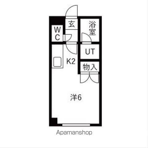 パレス発寒南(1K/1階)の間取り写真