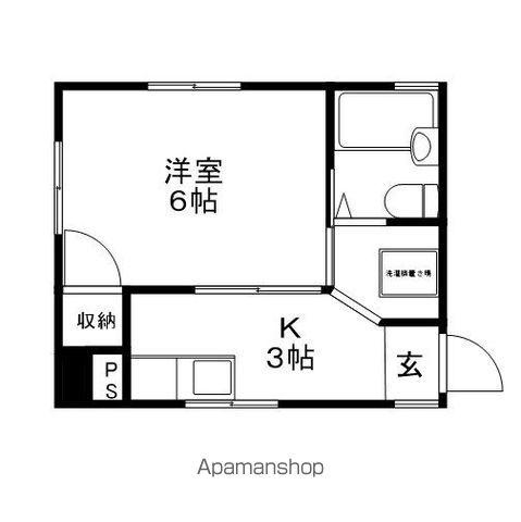 柳田アパート(1K/3階)の間取り写真