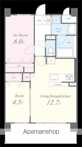 アトリエール堺寺地町(2LDK/1階)の間取り写真