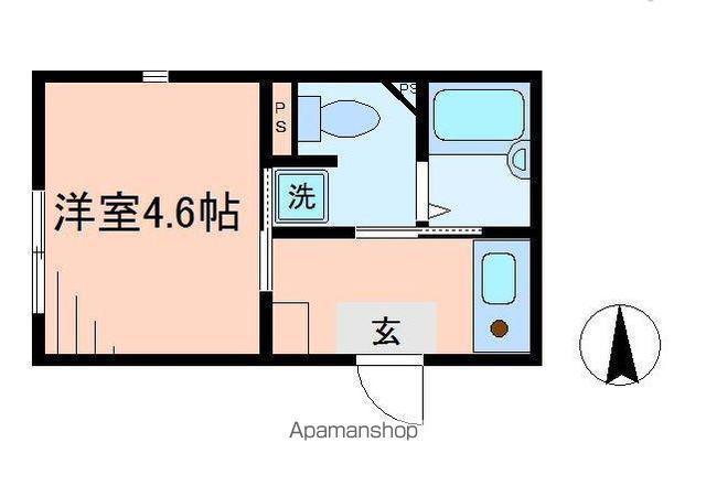 ラ・ヴィータ板橋(1K/2階)の間取り写真