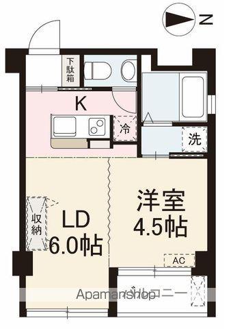 コリドールエスエフ(1DK/5階)の間取り写真