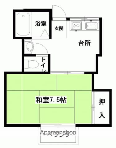 アーバンライフキダ(1DK/2階)の間取り写真