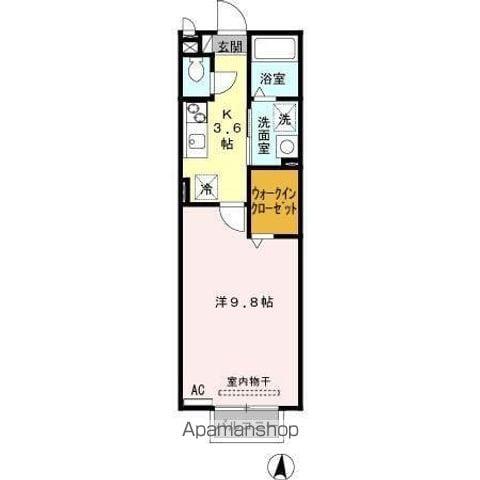 DMAISON南塚(1K/2階)の間取り写真