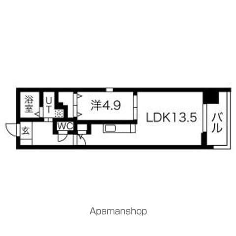 THE BRICKS(1LDK/6階)の間取り写真