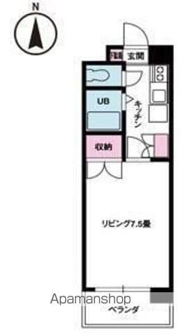 ジョイフル第1小坂(1K/4階)の間取り写真