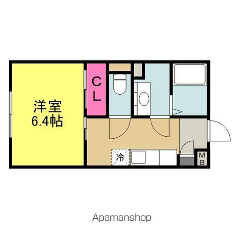 RESPIRAR1(1K/2階)の間取り写真