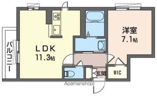 ハイム松風(1LDK/1階)の間取り写真