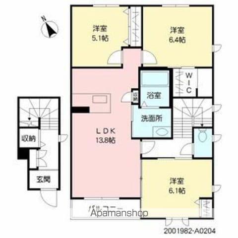 プロヌーブ K(3LDK/2階)の間取り写真