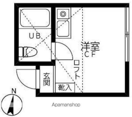 エコー中落合(ワンルーム/2階)の間取り写真