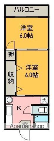 コーポ元みち(2K/2階)の間取り写真