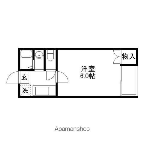 ドリームハイツ1号館(1K/1階)の間取り写真