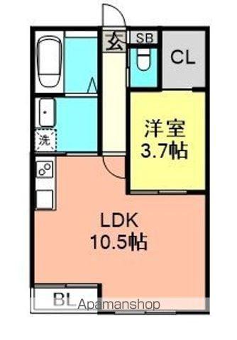プレベールⅠ(1LDK/1階)の間取り写真