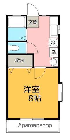 グランビュー船岡(1K/1階)の間取り写真