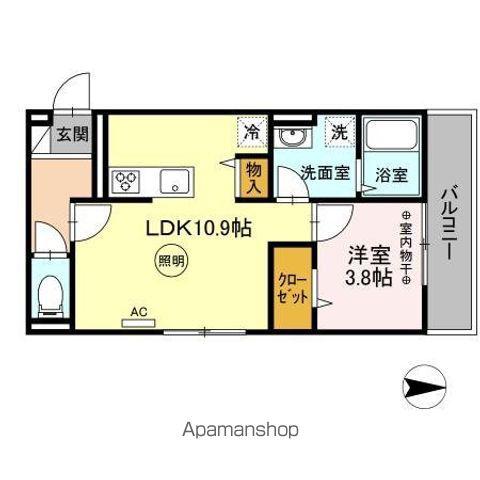 アン・シャトウⅢ(1LDK/2階)の間取り写真