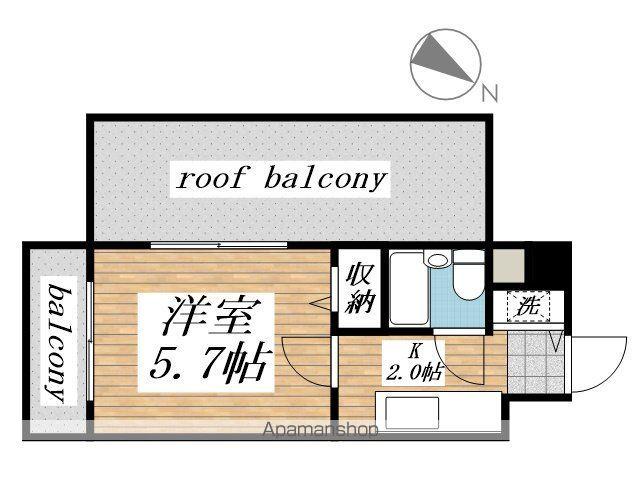 メゾン・ド・青山(1K/5階)の間取り写真