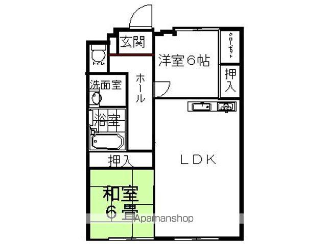 プランドール3番館(2LDK/1階)の間取り写真