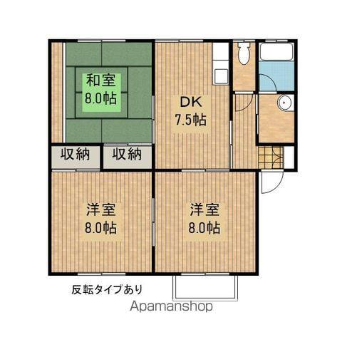 フローラル(3DK/2階)の間取り写真