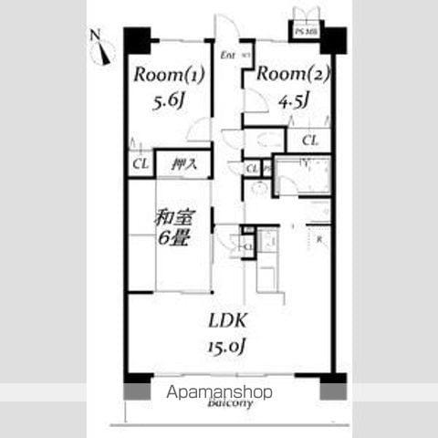 エテルノ豊春(3LDK/5階)の間取り写真