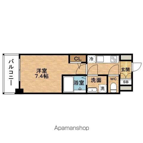 APRILENAKANOSHIMA(1K/3階)の間取り写真