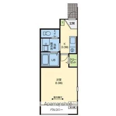 グランデ ブリリア(1K/1階)の間取り写真