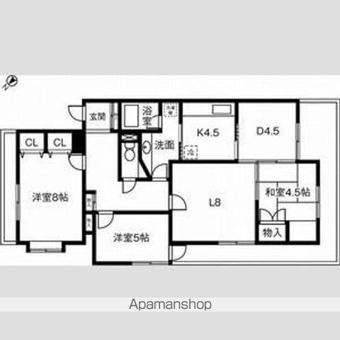 三旺マンション第二社台(3LDK/3階)の間取り写真