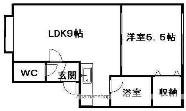 プリマベーラ北郷Ⅰ(1LDK/2階)の間取り写真