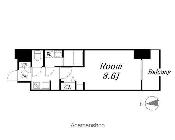 S-RESIDENCE尾頭橋BEAUTE(1K/5階)の間取り写真