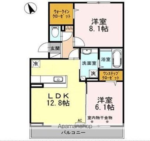 ASPERGE 百瀬(2LDK/3階)の間取り写真