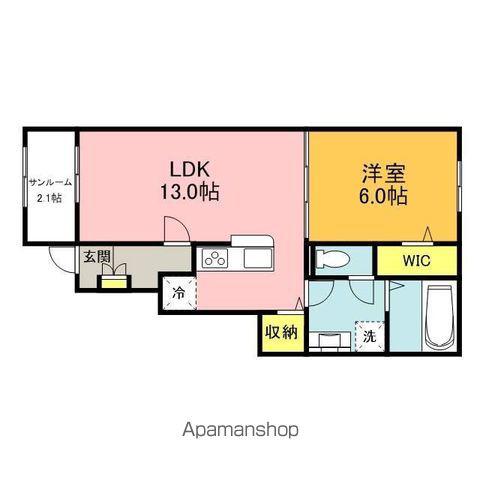 エルフフォレストⅡB(1LDK/1階)の間取り写真