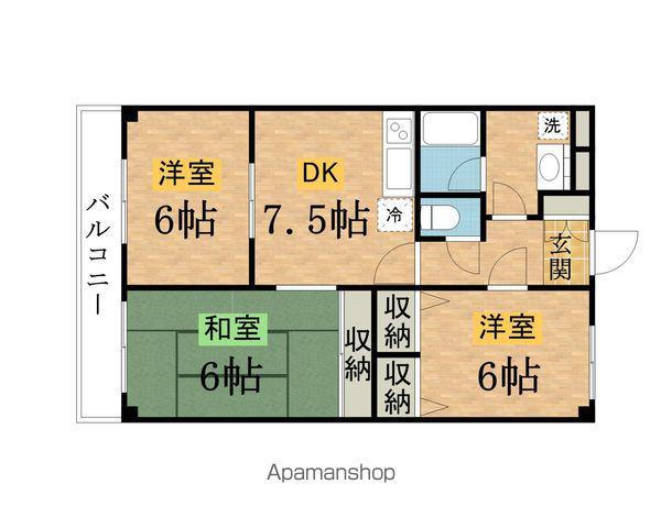 エトワールみなみ野(3DK/3階)の間取り写真