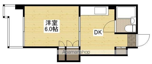 松岡ビル(1DK/5階)の間取り写真