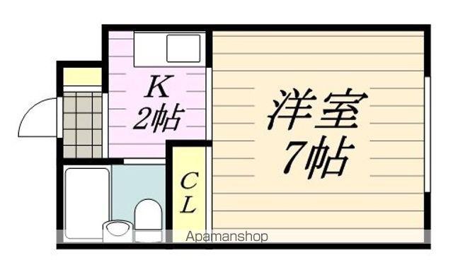 プレザント中村(1K/1階)の間取り写真