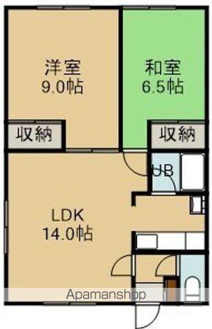 NHAPPINESSⅠ(2LDK/2階)の間取り写真
