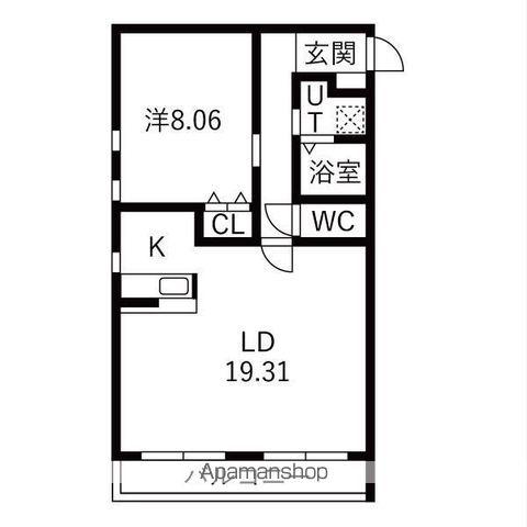アメニティ前後(1LDK/1階)の間取り写真