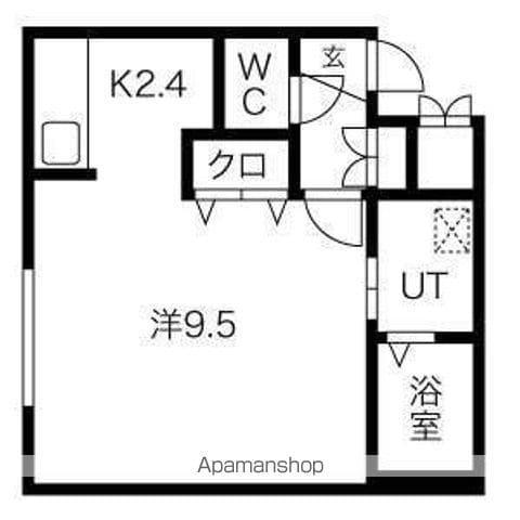 フェアリーローズ(1K/1階)の間取り写真