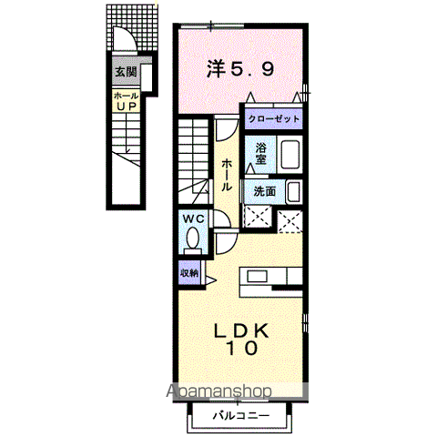 ミルトバーミィ(1LDK/2階)の間取り写真