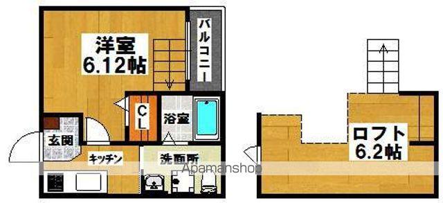 グランツ湊(1K/2階)の間取り写真