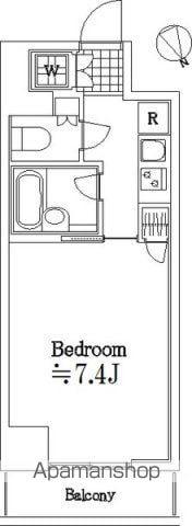 ルーブル学芸大学参番館(1K/2階)の間取り写真