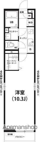 リブリ・GRACIOUS(1K/1階)の間取り写真