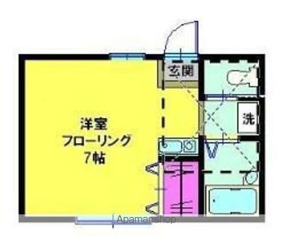 TOHEI西寺尾(ワンルーム/1階)の間取り写真