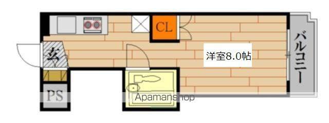 スカイシティ5番館(ワンルーム/3階)の間取り写真