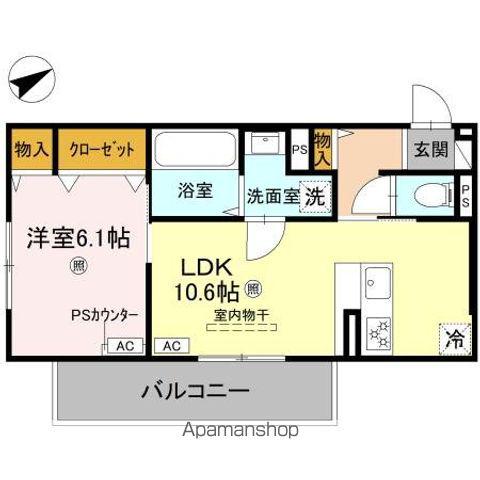 D-ROOM守山3丁目(1LDK/3階)の間取り写真